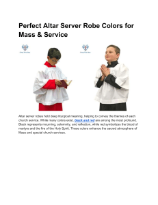 Altar Server Robe Colors: Meaning & Occasions