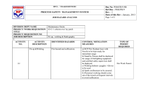 Job Hazard Analysis - HPCL Visakh Refinery