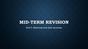 Materials & Structure: Mid-Term Revision Notes