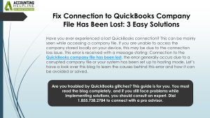 Fix QuickBooks Connection Lost: 3 Easy Solutions