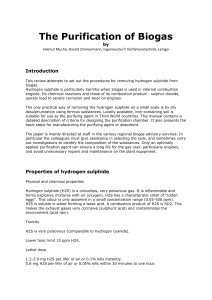 Biogas Purification: Hydrogen Sulfide Removal Manual