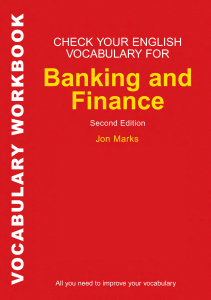 English Vocabulary for Finance