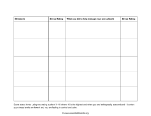 Stress Management Worksheet: Track & Manage Stress