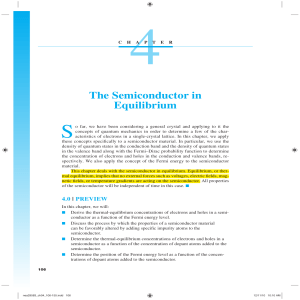 Semiconductor Equilibrium: Charge Carriers & Fermi Energy