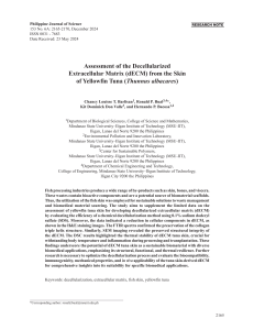 Tuna Skin dECM: A Biomaterial Assessment