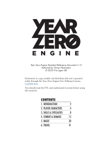 Year Zero Engine: Standard Reference Document v1.0