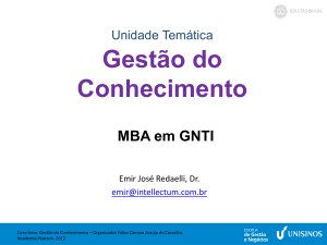 Gestão do Conhecimento: Conceitos e Modelos