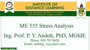 Stress Analysis: Rotating Discs, Rings, Cylinders