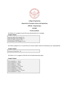 C++ Programming Practice Problems - College Level