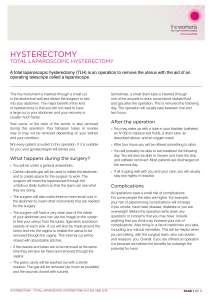 Total Laparoscopic Hysterectomy (TLH) Patient Guide