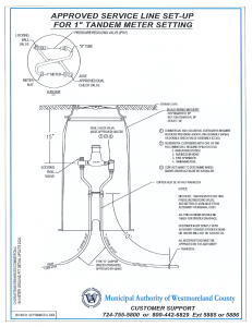 1" Tandem Meter Setting: Approved Service Line Setup