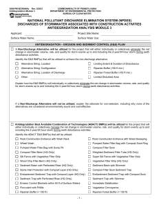 PA Stormwater Antidegradation Analysis Form