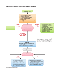 Adult Basic Life Support (BLS) Algorithm for Healthcare Providers