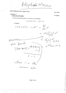 Algebra Exam Memo: Roots and Polynomials