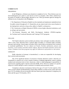 Education Systems: Philippines, Finland, Germany Comparison