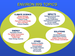 Environmental Science Topics & Questions: Climate, Energy, Impacts