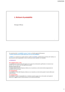 Probabilità: Definizioni, Teoremi e Disuguaglianze