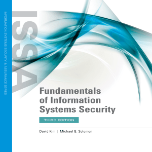 Fundamentals of information systems security