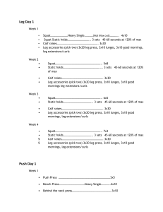 4-Week Strength Training Workout Plan