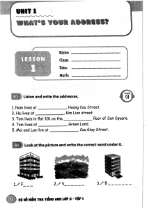 English Worksheet: What's Your Address? Elementary Level