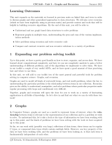 Graphs and Recursion Lecture Notes