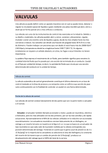 Válvulas y Actuadores: Tipos, Aplicaciones y Características