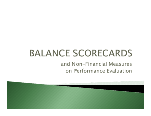 Balanced Scorecards & Non-Financial Measures