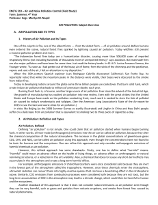 Air Pollution Control: Types, Definitions & Pollutants