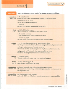 Wordly Wise 3000 Book 5: Vocabulary Word List