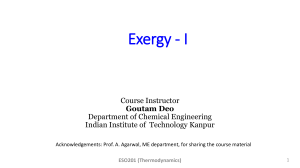 Exergy: Thermodynamics Presentation on Work Potential