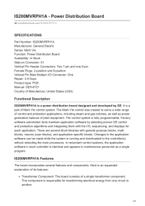 IS200MVRPH1A Power Distribution Board Specs