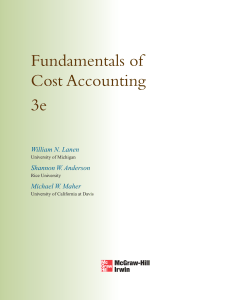 Cost Accounting Fundamentals 3e Textbook