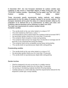 Outdoor Candle Safety Standards: EN 17616 & EN 17617