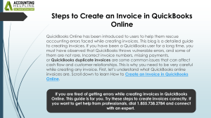 QuickBooks Online: Create Invoices - Step-by-Step Guide