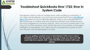 QuickBooks Error 1722: Troubleshooting Guide