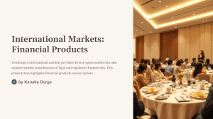 International Financial Products: A Market Overview