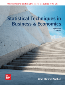 Statistical Techniques in Business & Economics