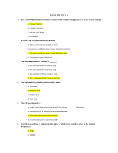 Diode Circuits Problem Set: Voltage, Current, Rectifiers