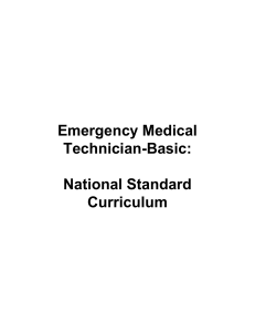 EMT-Basic National Standard Curriculum Instructor's Guide