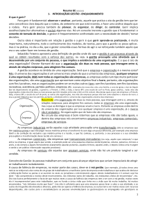 Resumo de Introdução à Gestão: Conceitos e Funções