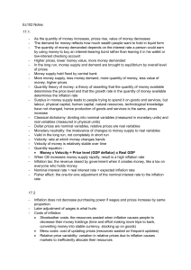 Economics Notes: Money, Inflation, Exchange Rates, AD/AS