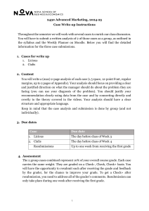 Advanced Marketing Case Write-up Instructions