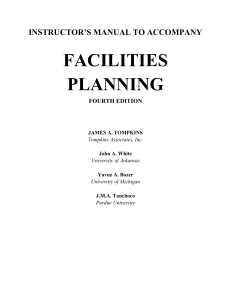 Facilities Planning Instructor's Manual