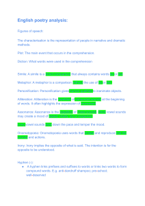 English Poetry Analysis: Figures of Speech & Literary Elements