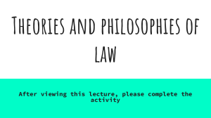 Theories & Philosophies of Law: Jurisprudence Overview