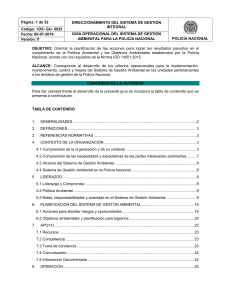 Guía Operacional Sistema Gestión Ambiental Policía Nacional