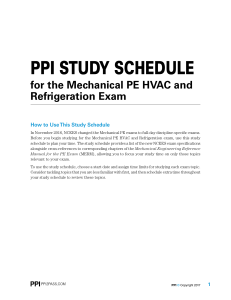 Mechanical PE HVAC Exam Study Schedule | PPI