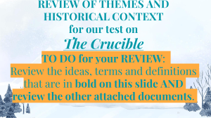 The Crucible: Themes, History, and McCarthyism Review