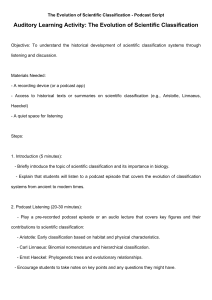 Evolution of Scientific Classification: Podcast & Activity
