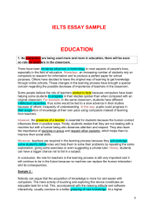 IELTS Essay Samples: Education Topics